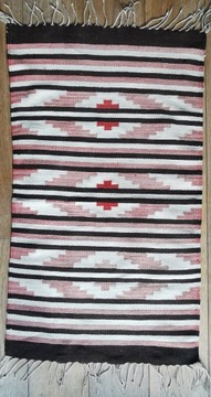 Wełniany geometryczny kilim wełna 100x55 cm