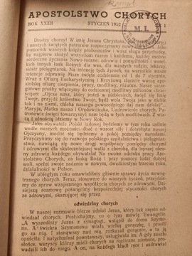 Apostolstwo chorych 1952r nr. 1- 12