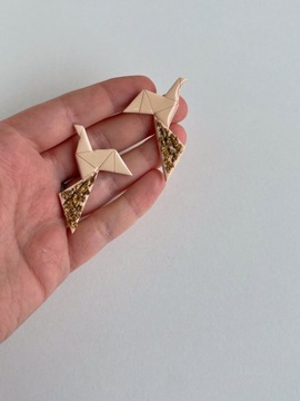 Kolczyki ptaki origami