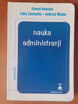 Nauka administracji Knosala Zacharko Matan 1999