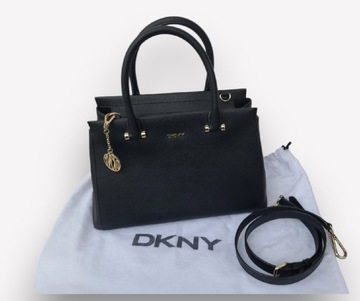 DKNY czarna torebka skóra 