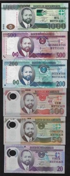 MOZAMBIQUE COMPLETE SET 2011- 2017 1000+500+200+10