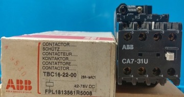Przekaźnik, stycznik ABB TBC16-22-00 & CA7-31U
