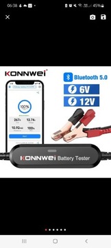 Tester akumulatorów bluetooth 12/6v