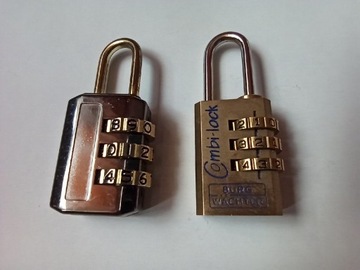 Kłódka mosiężna, Combi Lock 80/20mm -na szyfr 2szt