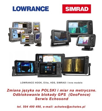 LOWRANCE ELITE TI2 - zmiana na język polski GPS