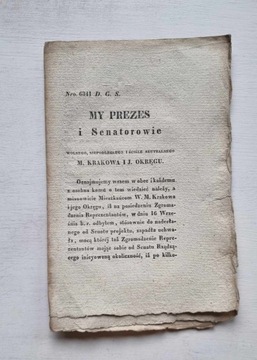 My Prezes i Senatorowie 1833