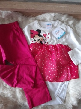 Body z sukienką  i leginsy 86cmDisney baby(103#)