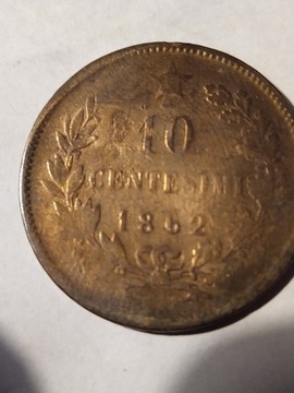 10 centisimi Włochy 1862 Victorii Emanuele II