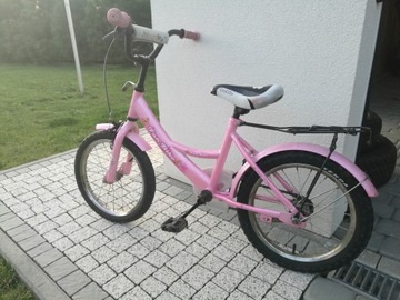 Rower dla dziewczynki Fun Bike Rózowy 16"