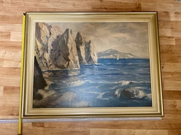 Obraz Albert WENK Skaliste wybrzeż 92x74 cm