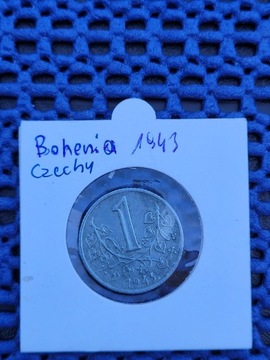 Czechy i Morawy 1 korona, 1943