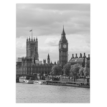 Plakat - Big Ben i Tamiza - Londyn - 50x70 cm