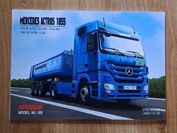 ANGRAF 182 model kartonowy MERCEDES ACTROS 1855