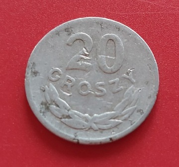 Moneta 20 groszy 1949 r. Al.  