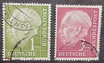 Niemcy RFN 1954r. kasowane 2 szt