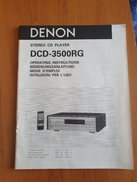 Denon DCD-3500 RG  oryginalna instrukcja 