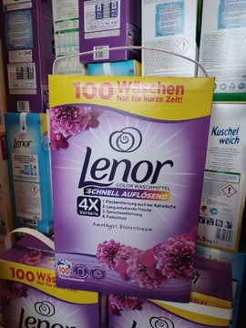 Niemiecki proszek Lenor 2w1 kolor-100pran 6kg