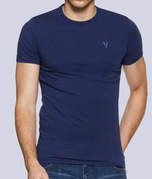VISTULA Colin T-shirt basic dopasowany, granat XL 