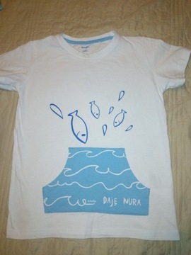 T-shirt koszulka ENDO R 140 JAK NOWA kieszeń ryby