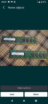 2x512MB 1Rx8 PC2 - 5300U - 555 - 12 - ZZ 