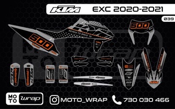 OKLEINA NAKLEJKI KTM EXC 2020 2021 GRUBA  0.5 MM 