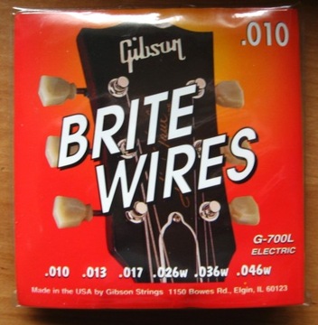 Struny Gibson Brite Wires do gitary elektrycznej