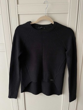 Sweter prążkowany wiskoza Mohito rozmiar S czarny
