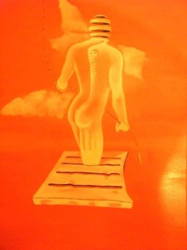Orange man - Surrealizm Olej na płótnie 