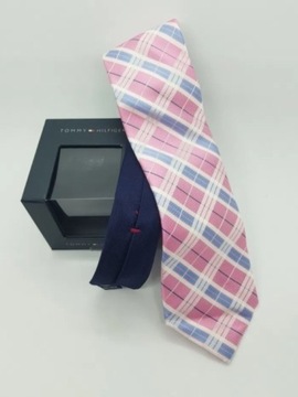 934 Tommy HILFIGER krawat w kratkę