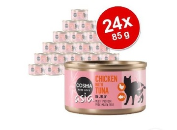 24x85g Cosma Asia to karma mokra premium dla kota