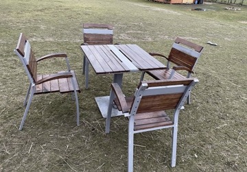 Zestaw piwny ogrodowy stoły krzesła meble ogrodowe