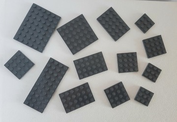 Klocki Lego płytki plate szare ciemnoszare 