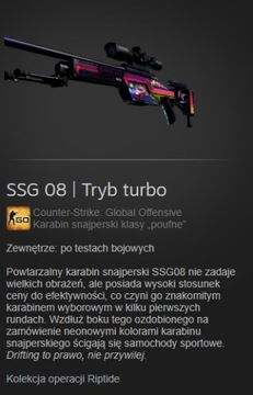 SSG 08 Tryb turbo Beast CS GO CS2 SKIN