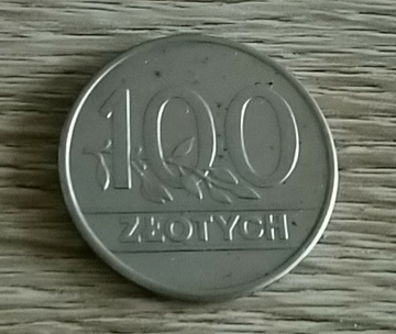 Stara moneta Polska 100 zł 1990 rok PRL 