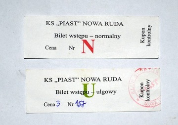 Piast Nowa Ruda - zestaw biletów 