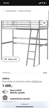 Łóżko na antresoli IKEA