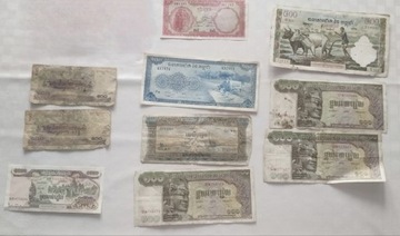 Zestaw 11 banknotów Kambodża 