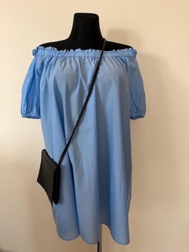 H&M niebieska sukienka, piżama ciążowa 38 M