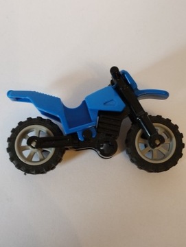 lego motocykl motor niebieski
