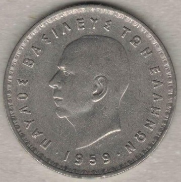 Grecja 10 drachm 1959   30 mm