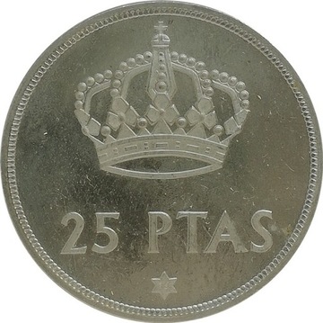 Hiszpania 25 pesetas 1976, KM#808