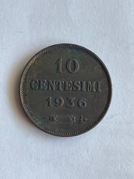 San Marino 10 centesimi 1936 rok