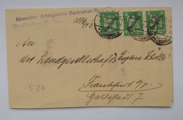 List z miejscowości Berlinchen z roku 1927