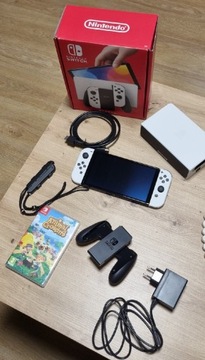Konsola Nintendo Switch OLED biała Animal Crossing
