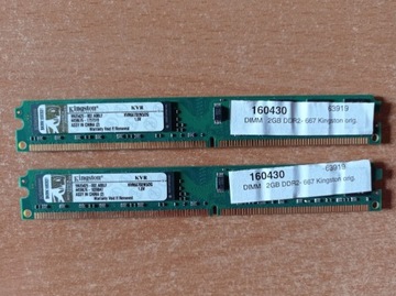 Pamięć RAM DDR2 Kingston KVR667D2N5/2G 4GB(2x2)