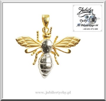 Złota zawieszka pszczoła złoto 585 Jubiler Tychy