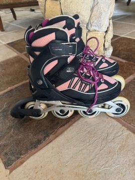 Oxelo rolki FIT5 Junior ABEC7 r. 35-38 na stopę: 22-24 cm + gratis