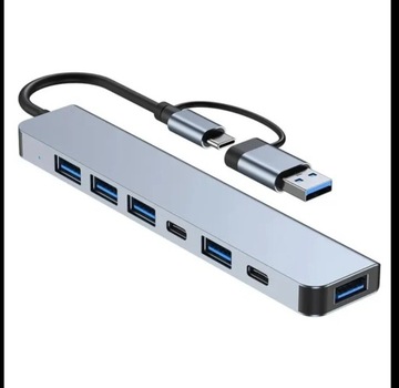 Rozdzielacz USB/USB typ C   7in2