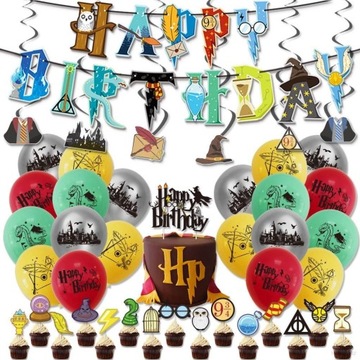 Harry Potter Zestaw Urodzinowy Balony Baner Topper